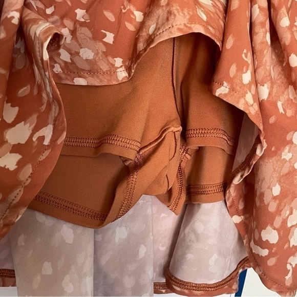 Offline By Aerie Skort M Tennis Golf Pocket On Waistband Burnt Orange - Picture 3 of 8